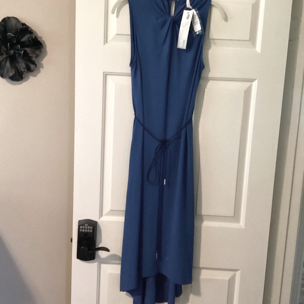 Iris Setlakwe NWT Sleeveless Jersey Knotted Dress Size S in Sapphire Blue